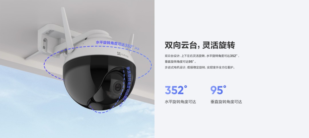 新品丨萤石首款室外全彩云台机C8C惊艳登场，360°智能守护！