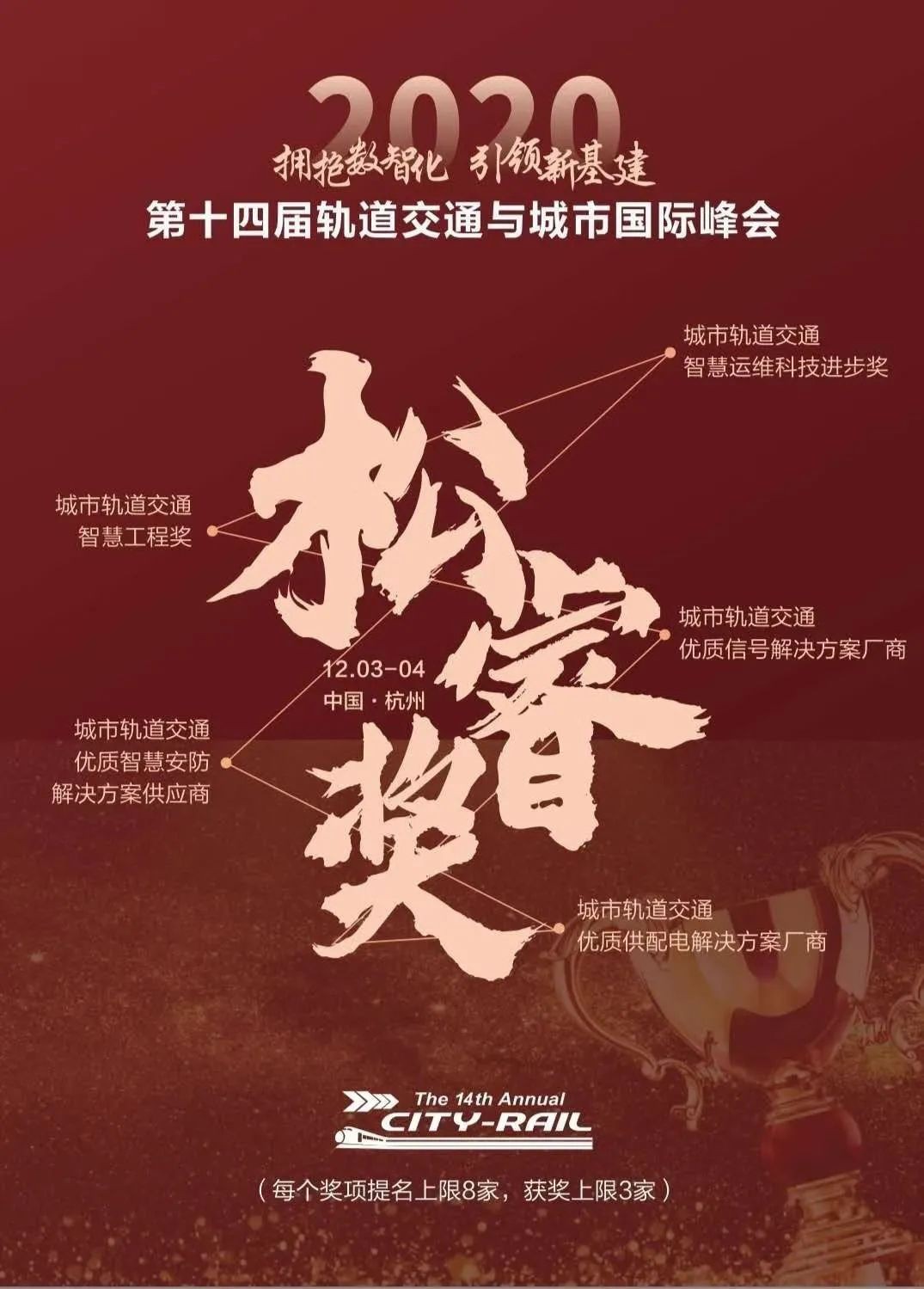 2020年“收官之作”，让我们相约杭州---第十四届轨道交通与城市国际峰会